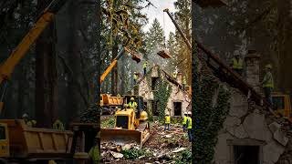 From Broken Forest House to Dream Mansion 😳🏡#viralvideo #foresthouse