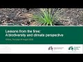 Webinar1 - Lessons from the fires A biodiversity and climate perspective