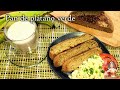 Sin gluten  pan de pltano verde desayuno completo