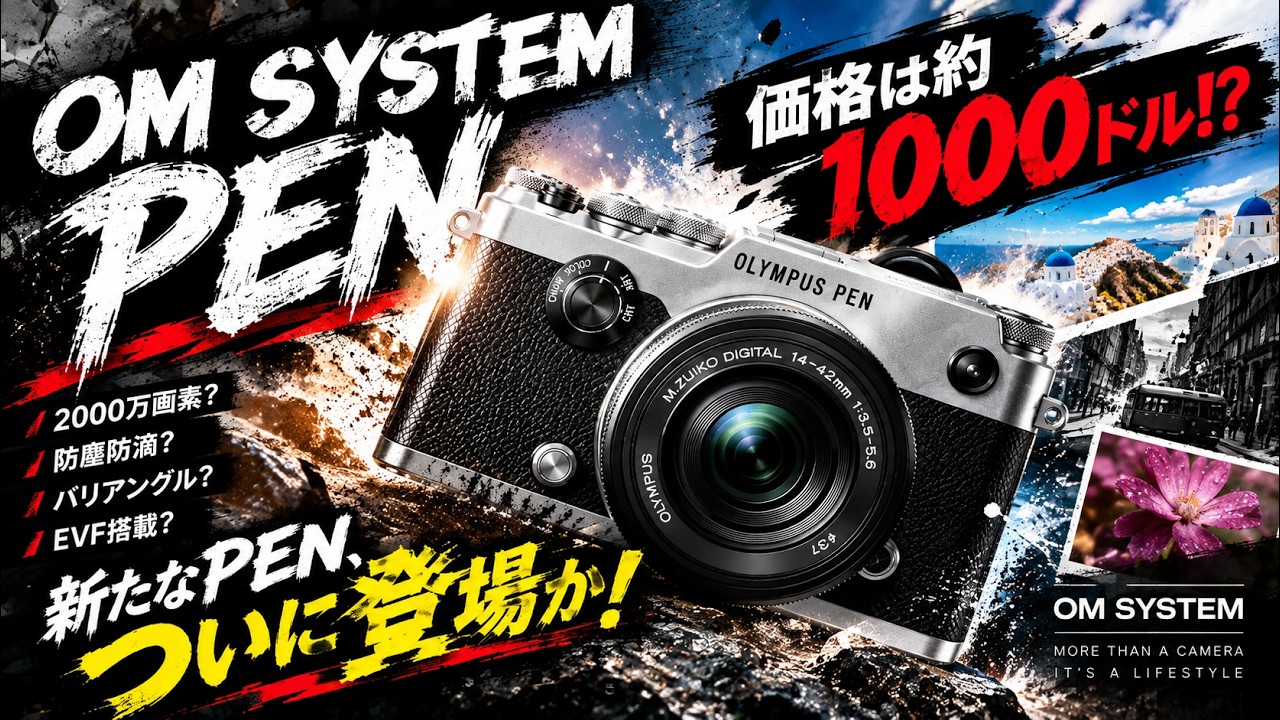 OM SYSTEM】【Too Cheap!?】New OM SYSTEM PEN Rumored to Launch for