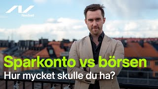 Sparkonto vs börsen | Hur mycket skulle du ha