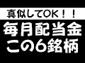 【真似してOK】たった6銘柄で毎月3万円の配当金をもらうポートフォリオを作ってみた。