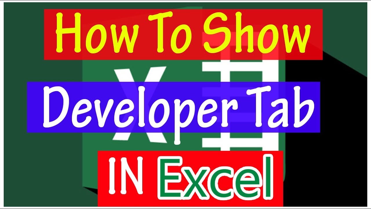 Excel 2016 Quick Tip: How to enable the Developer tab - YouTube