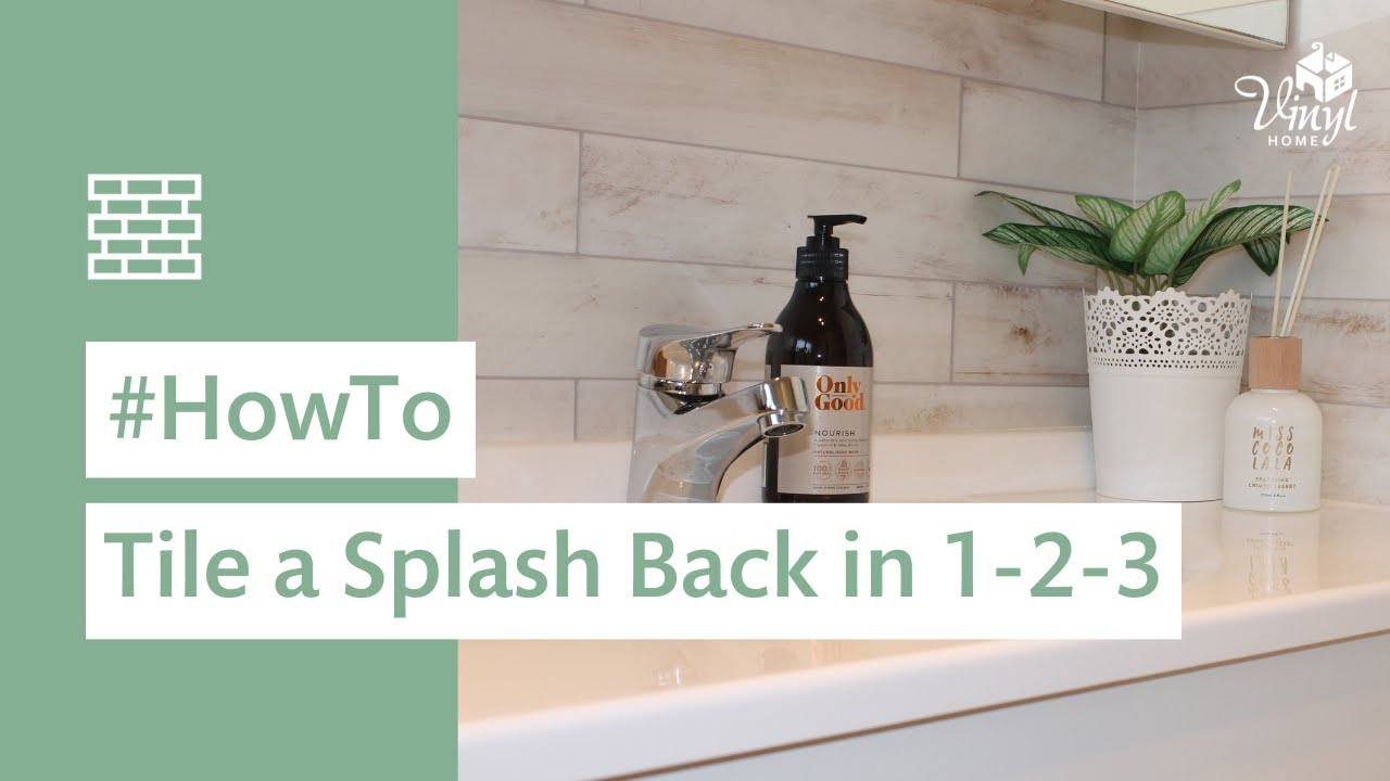 How to add a splash back in your bathroom with self adhesive wall tiles