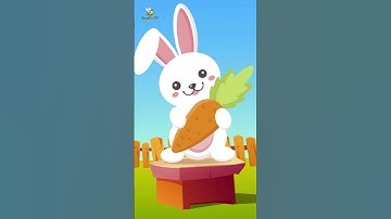 Rabbit and Carrot #shorts #shortsfeed #cutebunny #bunnyrabbit #whiterabbit #carrot #rabbitcartoon