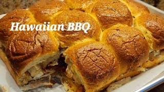 EPIC BBQ Chicken Sliders Using Kings Hawaiian Rolls