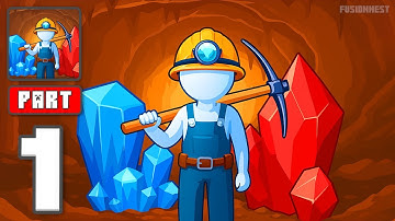 Mine Rush - Gameplay Walkthrough Part 1 - Gold Awaits Below (iOS, Android)