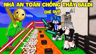 SAMMY THỬ THÁCH 24H XÂY NHÀ SIÊU AN TOÀN CHỐNG THẦY BALDI TRONG MINECRAFT screenshot 3