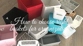 How to choose right baskets for organization | kitchen and home organization ideas using baskets