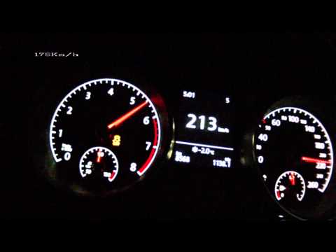 VW Golf VII 1,4 TSI 140 PS - acceleration 0-210 km/h + Vmax test