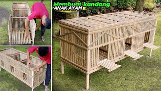 Membuat kandang anak ayam dari bambu | BOX AYAM