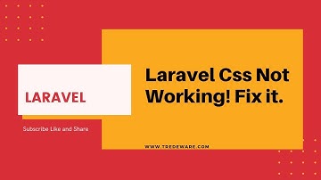 Laravel css not working // How to fix that