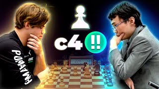 DOBLE BRILLANTE SACRIFICIO DE PEÓN (96% Precisión) | Magnus Carlsen vs. Yu Yangyi Mundial blitz 2023