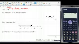 Inequalities and Number lines Q3 Methods Unit 2 Practice