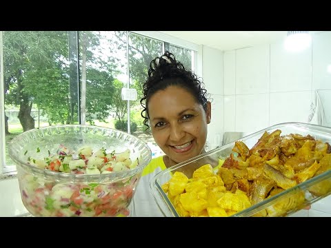 COMIDA PARA O NATAL, VINAGRETE DE ABACAXI, PERNIL TEMPERADO COM MAIONESE E AZEITONA, FAROFA DE OVOS