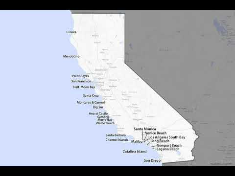 Vídeo: Mapas da Califórnia - Criado para Visitantes e Viajantes