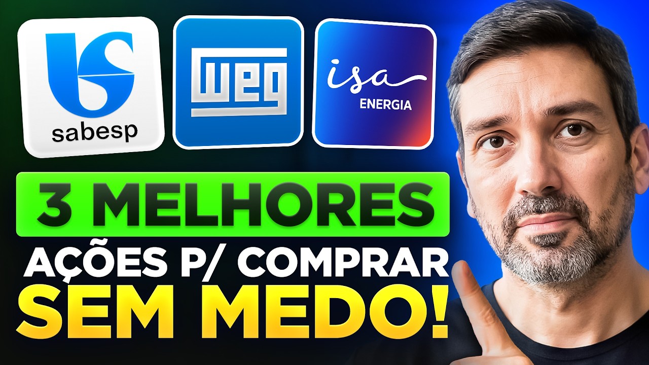 3 AÇÕES para INVESTIR SEM MEDO
