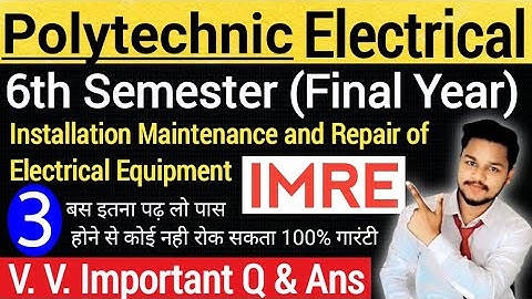 IMRE polytechnic 6th semester Important Question 2022-23 Part-3 #bteup #polytechnic #imre