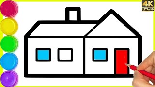 House Drawing / How to draw a simple House Step By Step | #housedrawing