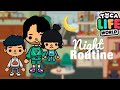 Dad with 2 kids night routine | Toca life world