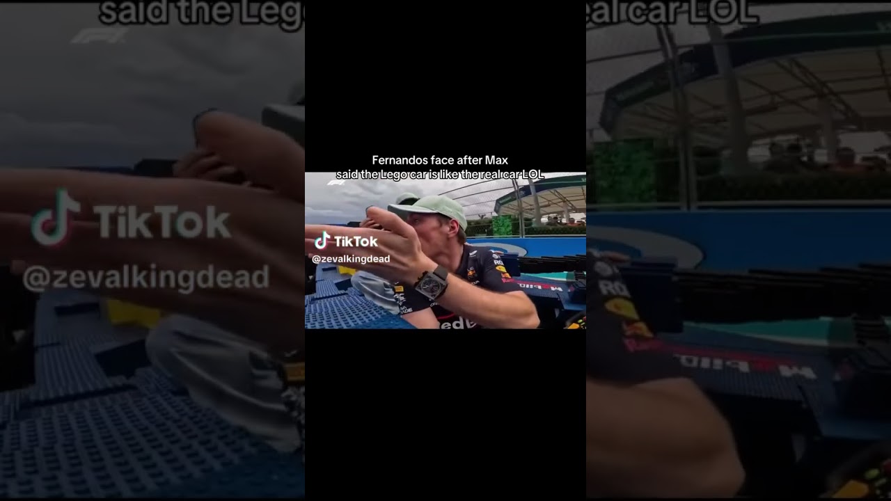 Fernando Alonso’s face after Max Verstappen said the lego car is like the real car 😂 