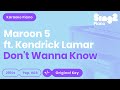 Don't Wanna Know (Piano Karaoke Instrumental) Maroon 5 & Kendrick Lamar