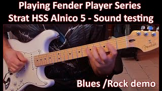 Playing Fender Player Series HSS Strat Alnico 5 - Blues Rock demo