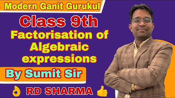 Class 9th | Factorisation of algebraic expressions | RD SHARMA | Important Questions