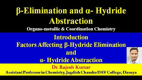 Beta (β) Hydrogen Elimination & Alpha (α) Hydrogen Abstraction | Orgamometallic Chemsitry | CSIR NET