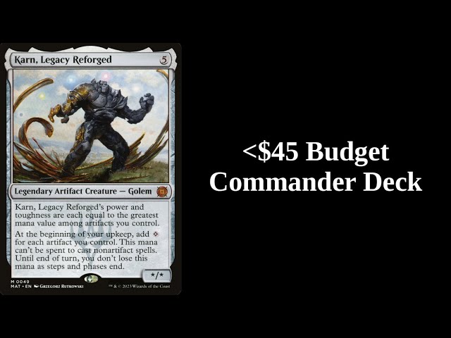 mtg karn commander deck Box Until your next turn Karn, Legacy Reforged Budget Commander