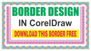 border design in coreldraw | CDTFB | corel draw in hindi, urdu