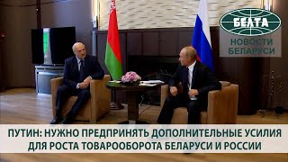 Путин: нужно предпринять дополнительные усилия для роста товарооборота Беларуси и России