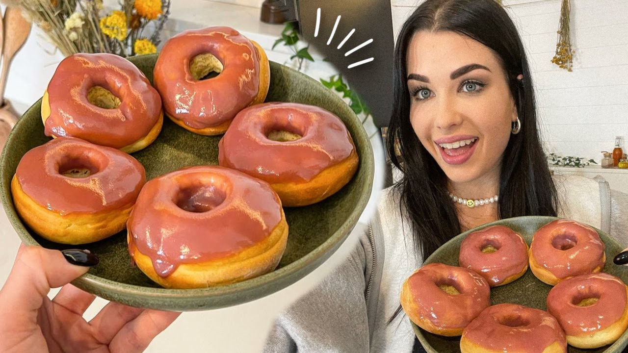 Donuts au Four, sans Friture 🍩 avec un Glaçage au Chocolat Rose 😍