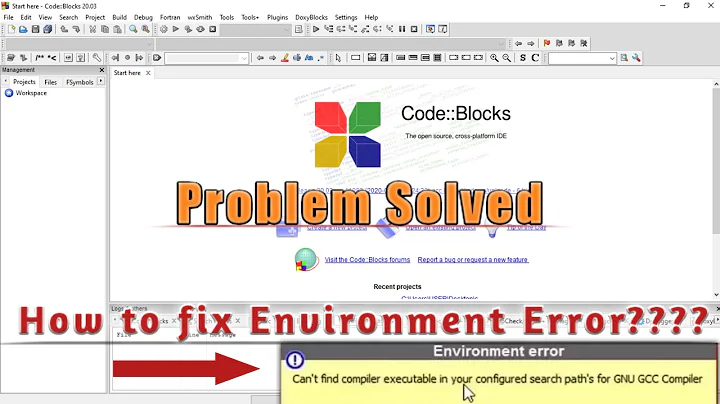 How to fix environment error on codeblocks || can't find compiler executable for GNU Compiler fix