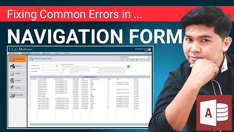 How to fix Errors in Ms Access Navigation Form