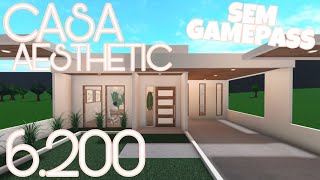 BLOXBURG - CASA MODERNA AESTHETIC *NÃO PRECISA DE GAMEPASS* *Speedbuild* - ROBLOX