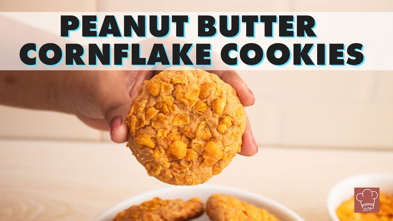Easy Peanut Butter Cornflake Cookies Recipe (Baked)