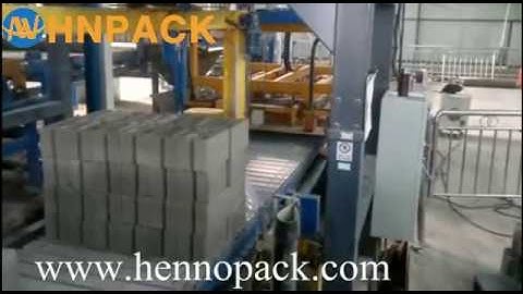 Hennopack rotary arm pallet stretch wrapper for concrete blocks brick stretch film wrapping