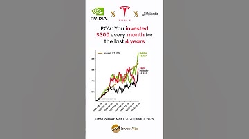 Nvidia vs Tesla vs Palantir: You invested $300 monthly since 2021 #nvidia #tesla #palantir #stocks