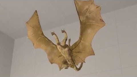 [Godzilla SFM] King Ghidorah Flight to Landing test