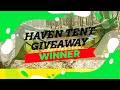 Haven Tent Giveaway Winner