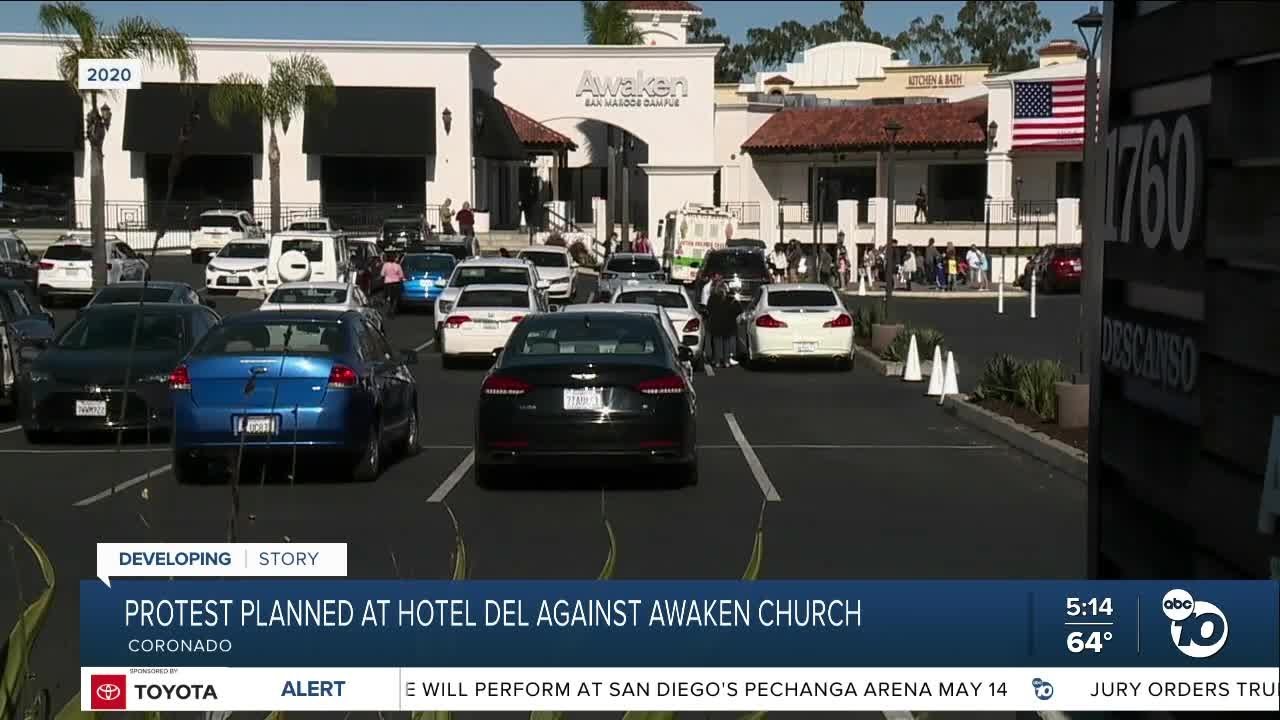 Protest planned at Hotel del Coronado before Awaken Church service