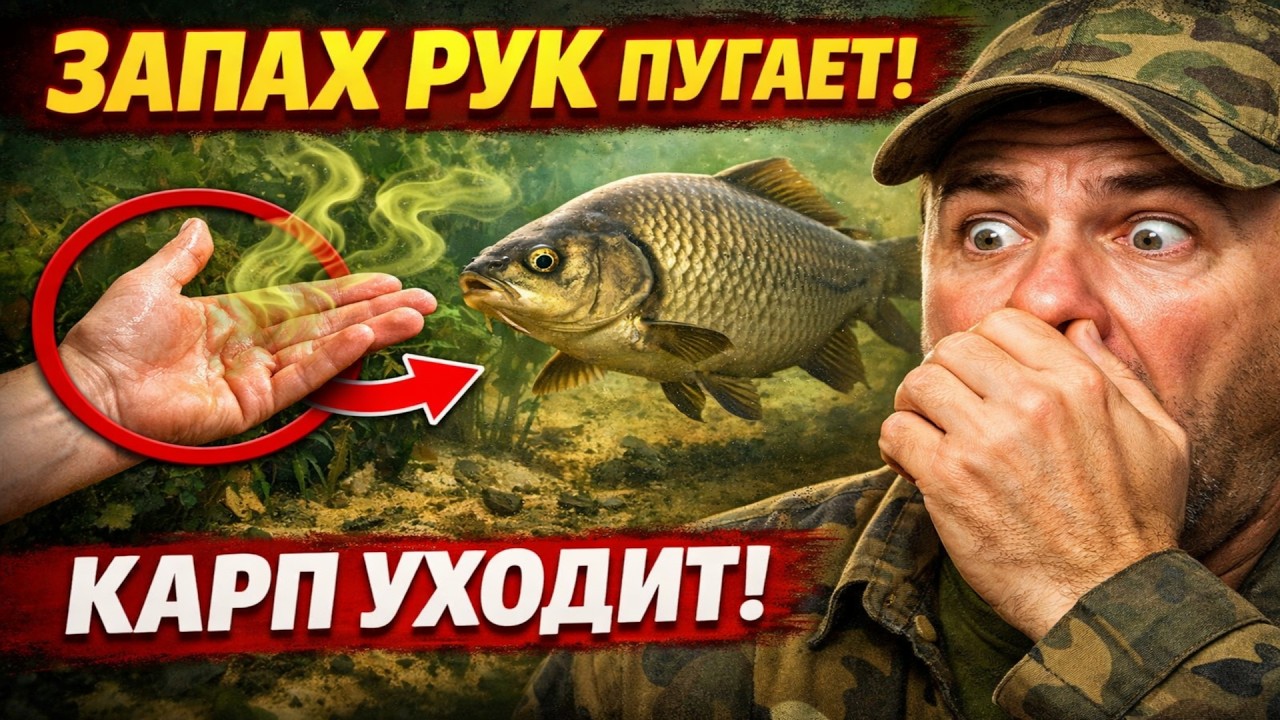Вы боитесь шуметь? А рыба боится ЗАПАХА ваших рук. Главная ошибка 99% рыбаков