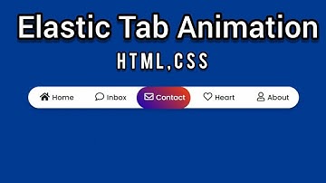 Elastic Tab Animation Create|How to Create a Elastic Tab Animation using HTML,CSS