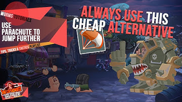 Use Parachute To Jump Further 🪂 | Tips, Tricks & Tactics | Worms WMD Tutorials🎥