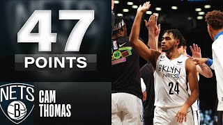 Cam Thomas Makes Nets Franchise History in CAREER-HIGH 47-PT Performance 