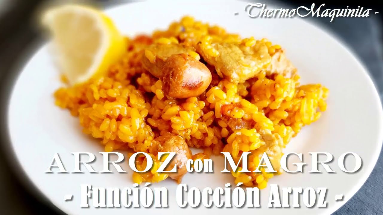 Arroz con Magro de Thermomix®. Función Cocción arroz.
