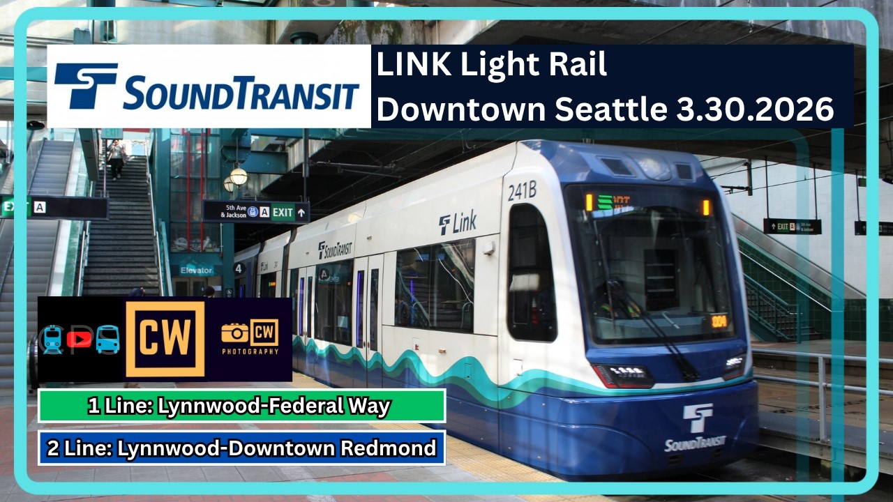 ᴴᴰ Sound Transit | Link Light Rail in Downtown Seattle 3.30.26 - YouTube