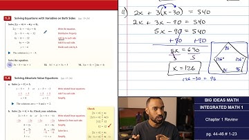 Big Ideas Math [IM1]: Chapter 1 Review (Examples & Problem Set)