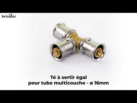 Té égal à sertir pour tube multicouche MULTITUBO